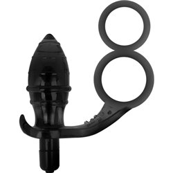 Addicted Toys Plug Anal c/ Anel Doble Negro