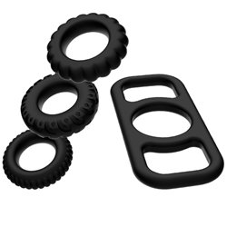 Addicted Toys CockRing Set 4 Peças Silicone