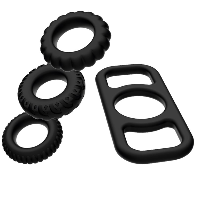 Addicted Toys CockRing Set 4 Peças Silicone