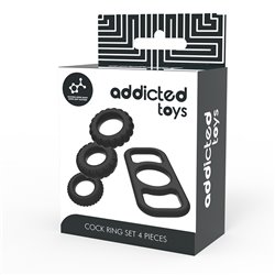 Addicted Toys CockRing Set 4 Peças Silicone