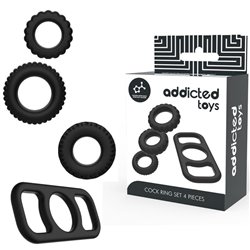 Addicted Toys CockRing Set 4 Peças Silicone