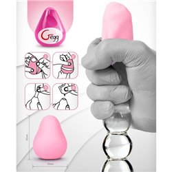 G-Vibe Ovo texturado e reutilizável G-Egg - Rosa