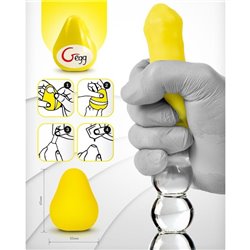 G-Vibe Ovo texturado e reutilizável G-Egg - Amarelo