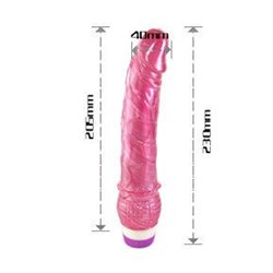 Ly-baile Vibrador Vermelho Realístico de 23cm