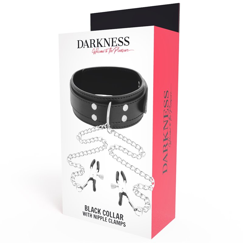 Darkness Bondage Colar de Escuridão com Bicos Pretos