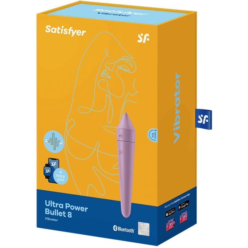 Satisfyer Bala Vibratória Ultra Power Bullet 8 com App Lilás