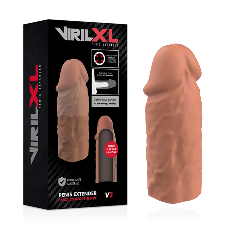 Viril Plus Extensão Liquid Silicone V3 Castanho