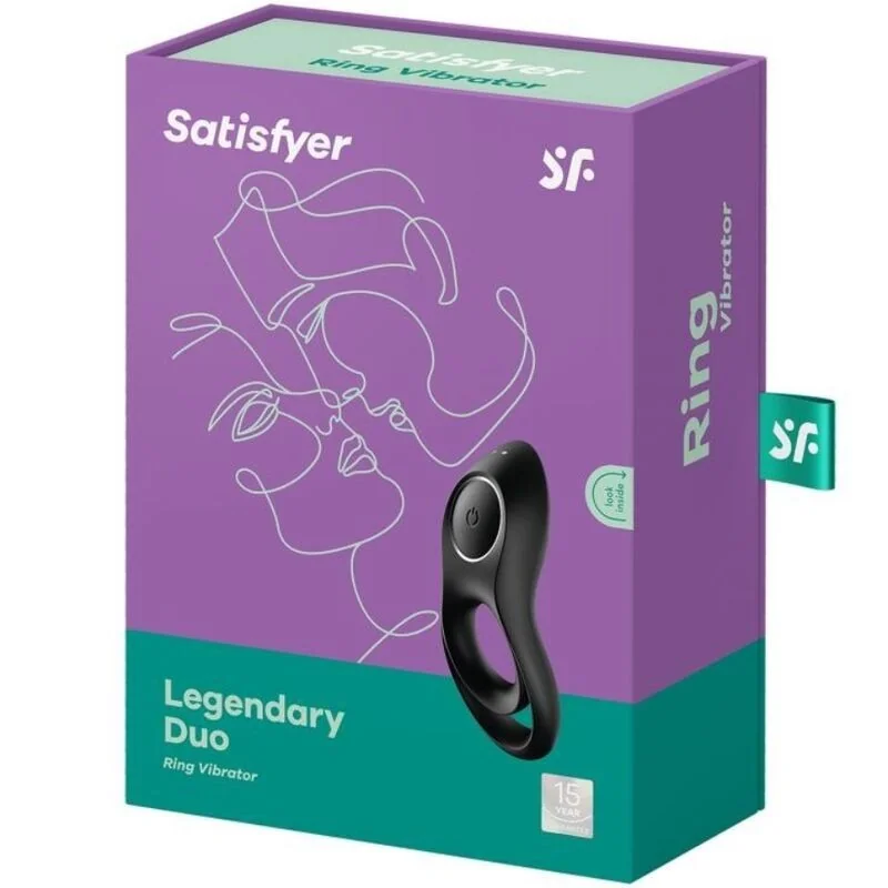 Satisfyer Legendary Duo Vibrating Ring Black