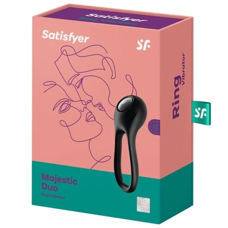 Satisfyer Majestic Duo Anel Vibratório Preto