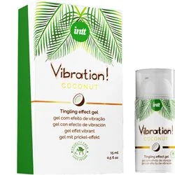 Intt Gel com Vibração Intenso Sabor Coco 100% Vegan 15ML