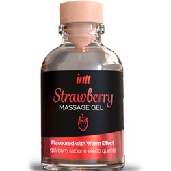 Intt Gel de Massagem Efeito Calor Morango 30ml