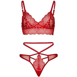 Leg Avenue Conjunto 2 Peças Top e Tanga Vermelho S / M