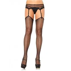 Leg Avenue Meia Preta Tamanho O / S