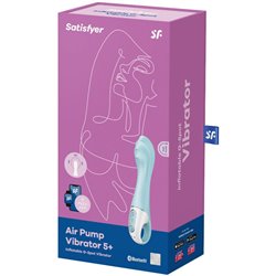 Satisfyer Vibrador de Bomba de Ar 5+ Vibrador de Ponto G Inflável Azul