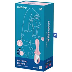 Satisfyer Air Pump Booty 5+ Vibrador Anal Inflável Rosa