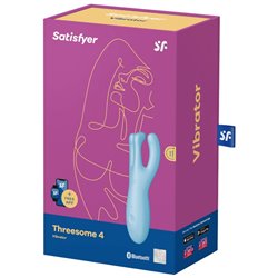 Satisfyer Vibrador Connect Threesome 4 Vibrador Azul