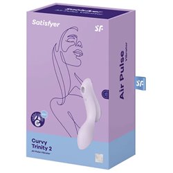 Air Pulse Satisfyer Curvy Trinity 2 Estimulador e Vibrador Roxo