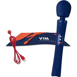 Fun Factory Vim Silicone Recarregável Estimulador Rumble Wand Azul