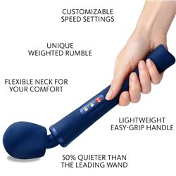 Fun Factory Vim Silicone Recarregável Estimulador Rumble Wand Azul