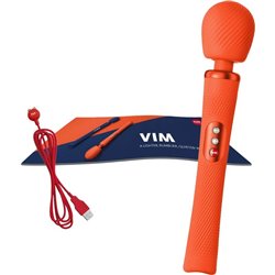 Fun Factory Vim Silicone Recarregável Estimulador Rumble Wand Sunrise Laranja