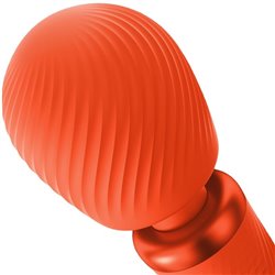 Fun Factory Vim Silicone Recarregável Estimulador Rumble Wand Sunrise Laranja