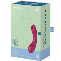 Satisfyer Vibrador Curve Trinity 1 Air Pulse Vibration Vermelho Satisfyer Vibrador Curve Trinity 1 Air Pulse Vibration Vermelho