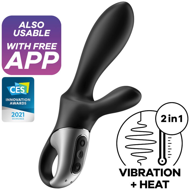 Satisfyer Vibrador Heat Climax + APP Vibrador Anal Preto