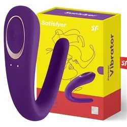 Satisfyer Vibrador Partner para Casal com Carregador USB Roxo