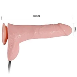 Baile Dildo Realístico Inflável com Copo de Sucção 19,3 cm