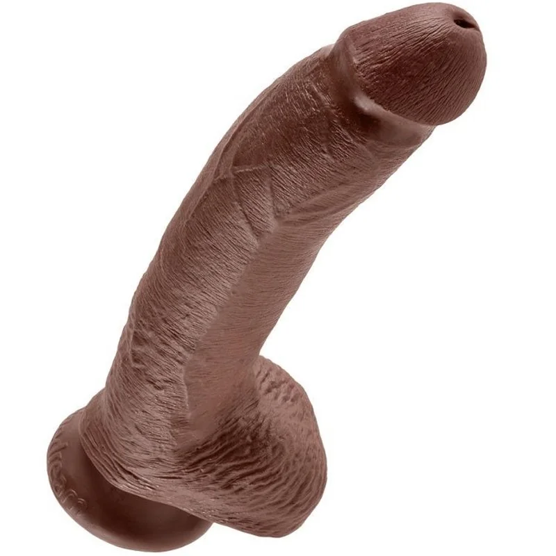 Pipedream Dildo Realístico com Testículos King Cock 9" Brown