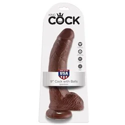 Pipedream Dildo Realístico com Testículos King Cock 9" Brown