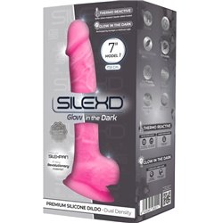 Silexd Dildo Glow In The Dark 17,5 cm Rosa