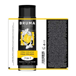 Bruma Óleo De Massagem Premium Efeito Calor Sabor Pina Colada 3 em 1 100ml
