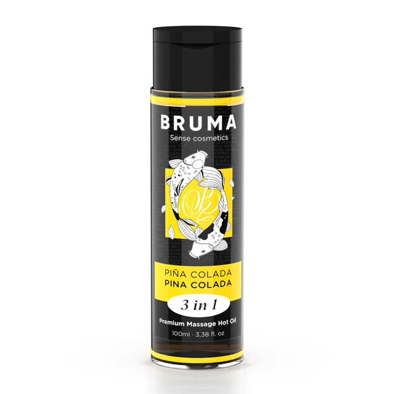 Bruma Óleo De Massagem Premium Efeito Calor Sabor Pina Colada 3 em 1 100ml