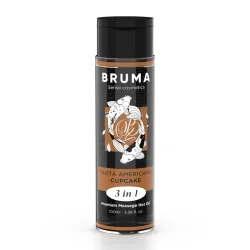 Bruma Óleo De Massagem Premium Efeito Calor Sabor American Pie 3 em 1 100ml